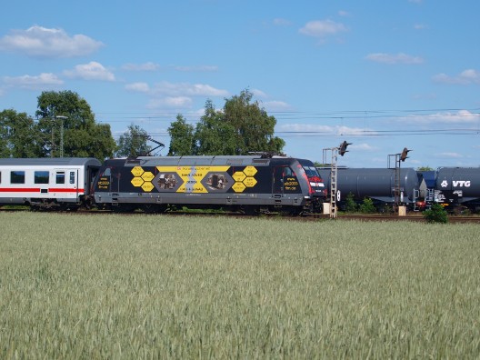 IC mit Werbebeklebung