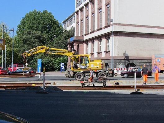 Gleisbau am Nibelungenplatz