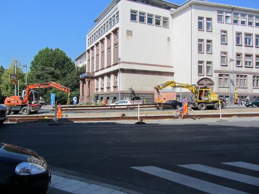 Gleisbau am Nibelungenplatz