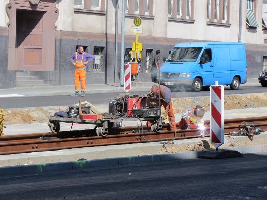 Gleisbau am Nibelungenplatz