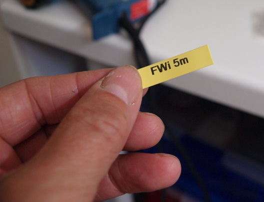 Beschrifteter Schrumpfschlauch