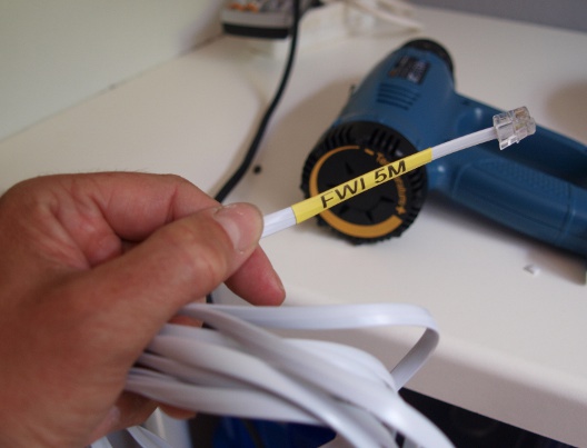 Fertig beschriftetes Kabel