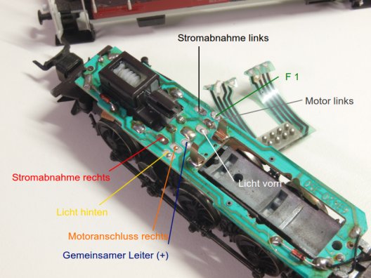 Anschluss der achtpoligen Schnittstelle