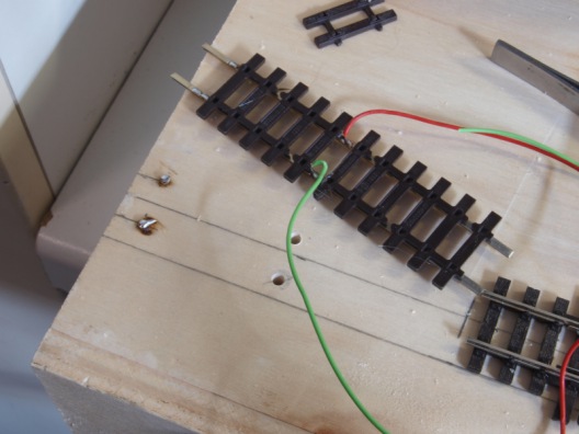 Einpassen des letzten Gleises