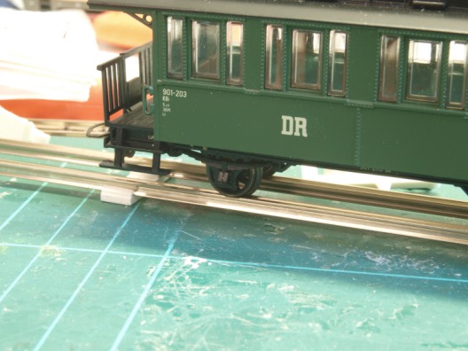 Probeschieben mit einem H0m-Wagen