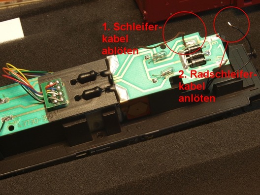 Umbau Roco 212 von AC auf DC