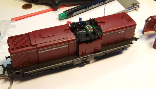 Umbau Roco 212 von AC auf DC