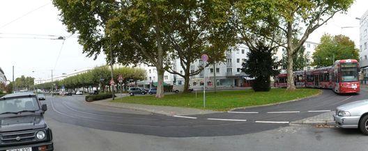 Schleife der Straßenbahn am Ernst-May-Platz
