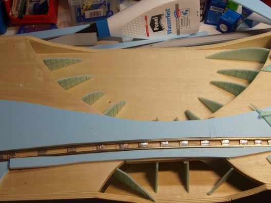 Landschaftsrohbau auf den Trammodulen