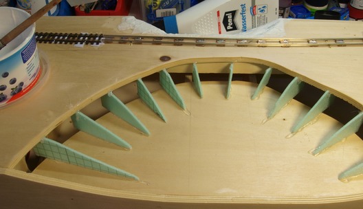 Landschaftsrohbau auf den Trammodulen