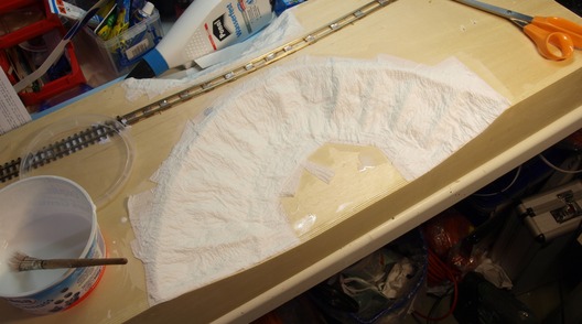 Landschaftsrohbau auf den Trammodulen