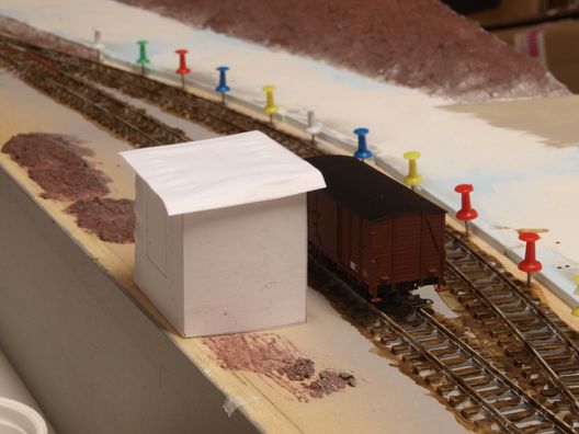 Landschaftsbau auf den Straßenbahnmodulen