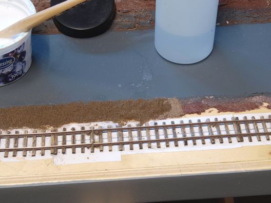 Landschaftsbau auf den Straßenbahnmodulen