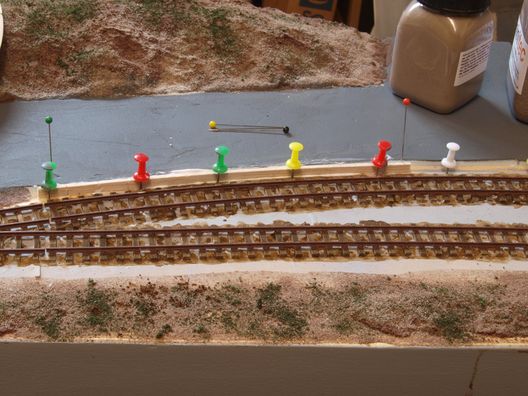 Landschaftsbau auf den Straßenbahnmodulen