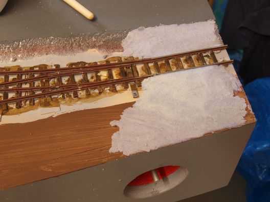 Landschaftsbau auf den Straßenbahnmodulen