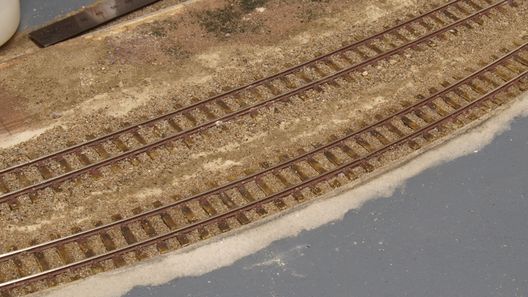 Landschaftsbau auf den Straßenbahnmodulen