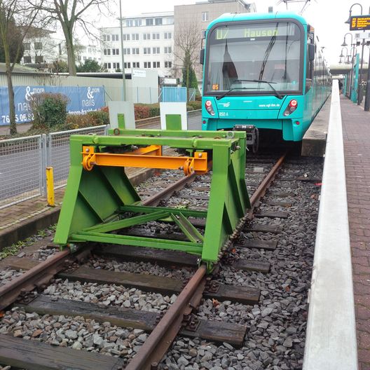 Rawie Prellböcke am U-Bahnhof Hausen