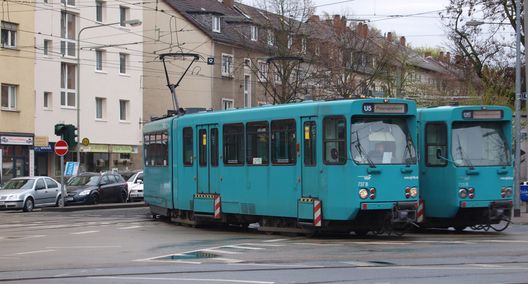 Bauarbeiten an der U-Bahn in der Eckenheimer Landstraße