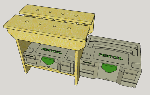 Sawbench aus 18mm starkem Leimholz
