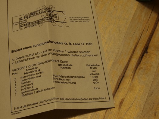 Funktionsdecoder in einem DR-Doppelstocksteuerwagen