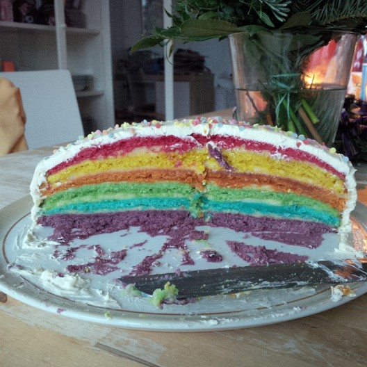 Regenbogentorte