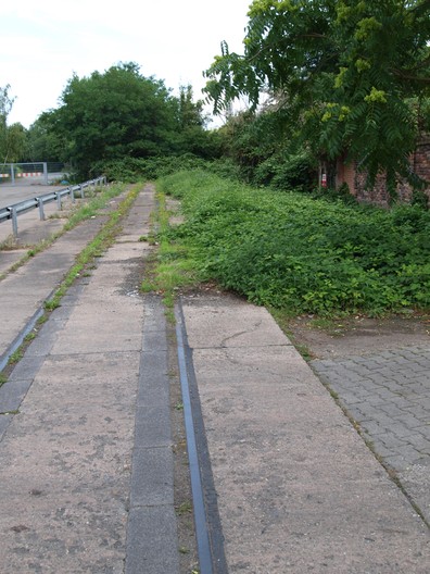 Das ehemalige Stammgleis in der Orber Straße