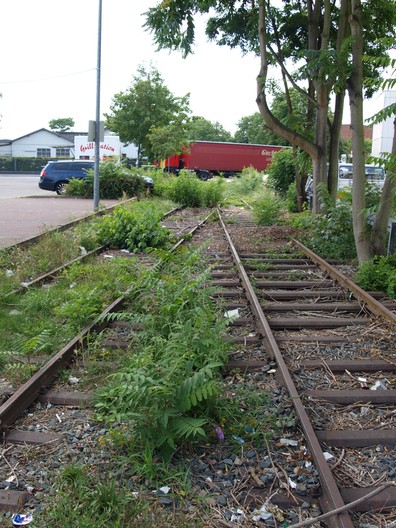 Das ehemalige Stammgleis in der Orber Straße