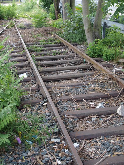 Das ehemalige Stammgleis in der Orber Straße
