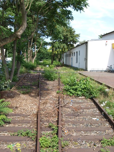 Das ehemalige Stammgleis in der Orber Straße