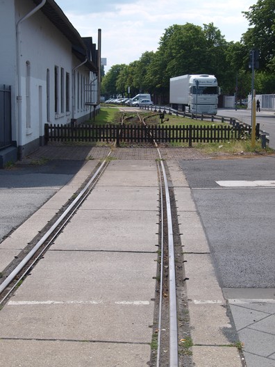 Das ehemalige Stammgleis in der Orber Straße