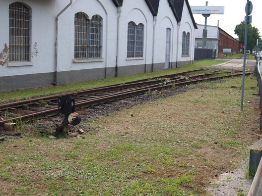Das ehemalige Stammgleis in der Orber Straße