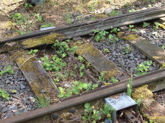 Das ehemalige Stammgleis in der Orber Straße