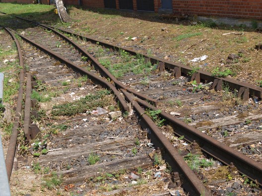 Das ehemalige Stammgleis in der Orber Straße