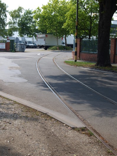 Das ehemalige Stammgleis in der Orber Straße
