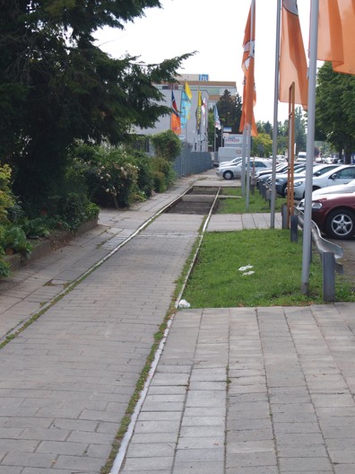 Das ehemalige Stammgleis in der Orber Straße