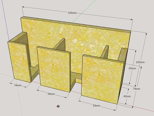 Multimaushalter als Sketchup-Zeichnung