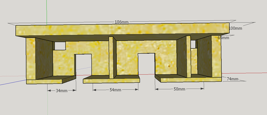 Multimaushalter als Sketchup-Zeichnung