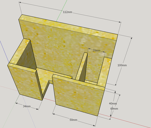 Multimaushalter als Sketchup-Zeichnung