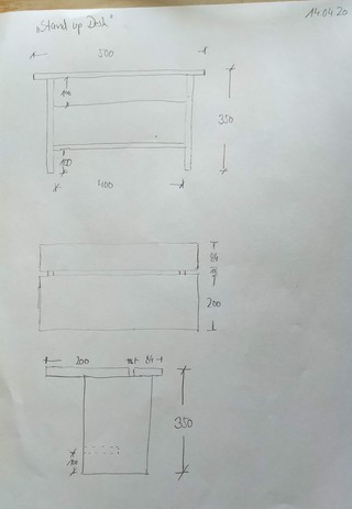 Ein Stand Up Desk aus Leimholz
