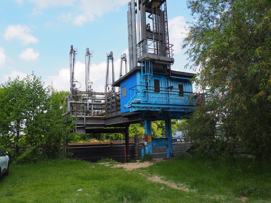 Rohrbrücke am Main in Offenbach