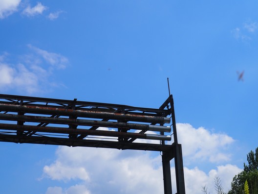 Rohrbrücke am Main in Offenbach