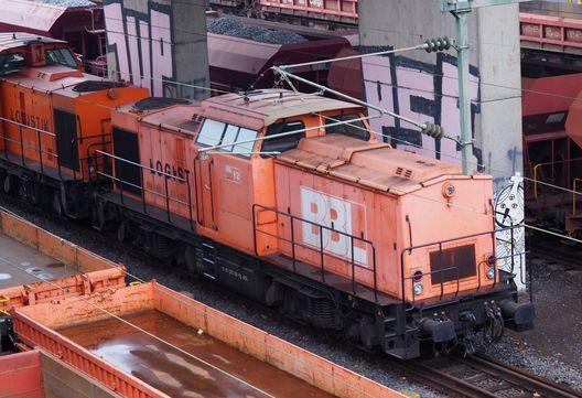 Zwei Ex-DR V100 der BBL in Frankfurt Ost