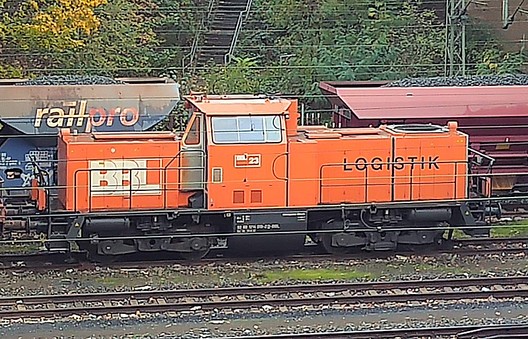 Eine modernisierte DB-V100 in Frankfurt Ost