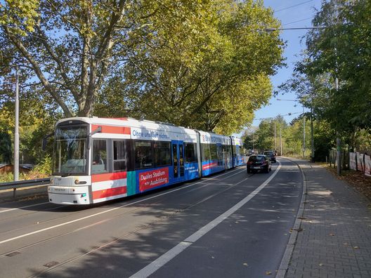Straßenbahnen auf der Offenbacher Landstraße