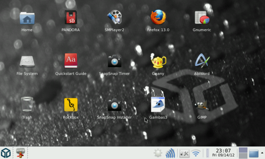 Xfce-Desktop der OpenPandora