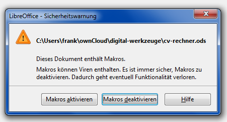 Ausführen von Markros erlauben