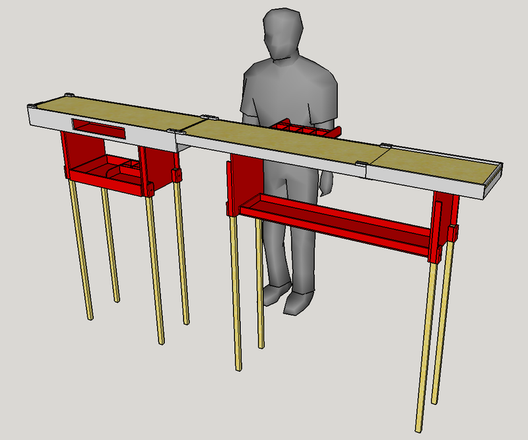 Entwurf für einen Fiddleyard zum Zusammenklappen