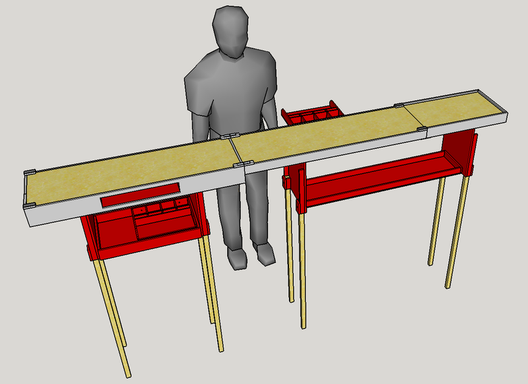 Entwurf für einen Fiddleyard zum Zusammenklappen