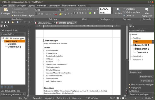 Der MATE-Desktop - Textmaker
