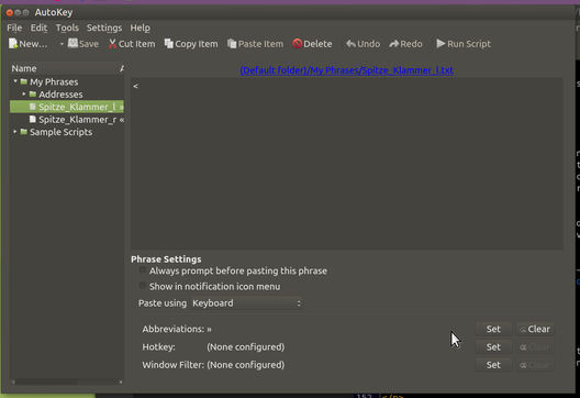 Der MATE-Desktop - Autokey